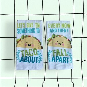 Two Taco Kitchen Towels New